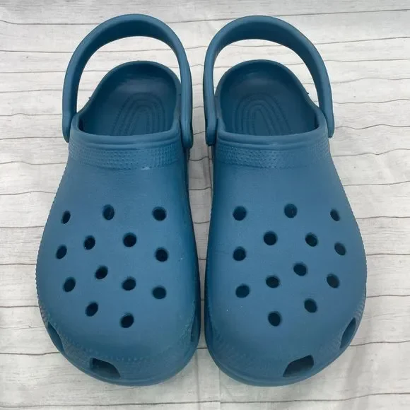 Crocs Classic Clogs Mens 10 Blue Waterproof Slip On Sandals Shoes Womens 12 - Picture 6 of 10